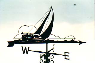 Leaning Over weather vane